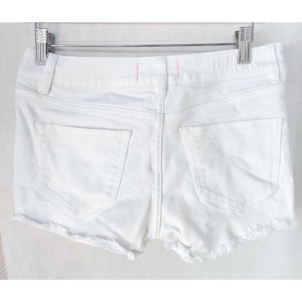 Pink Victorias Secret White Denim Cutoffā Shorts 4 Fits 6 Beach Coconut Girl EUC
